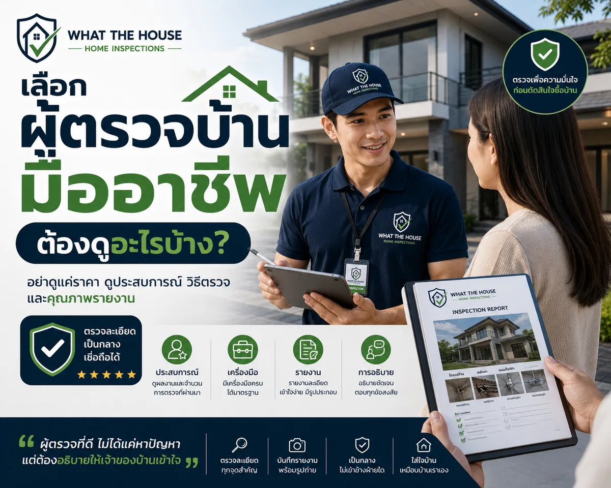 วิธีเลือกผู้ตรวจบ้านมืออาชีพ 5 ข้อที่ต้องเช็คก่อนจ้าง