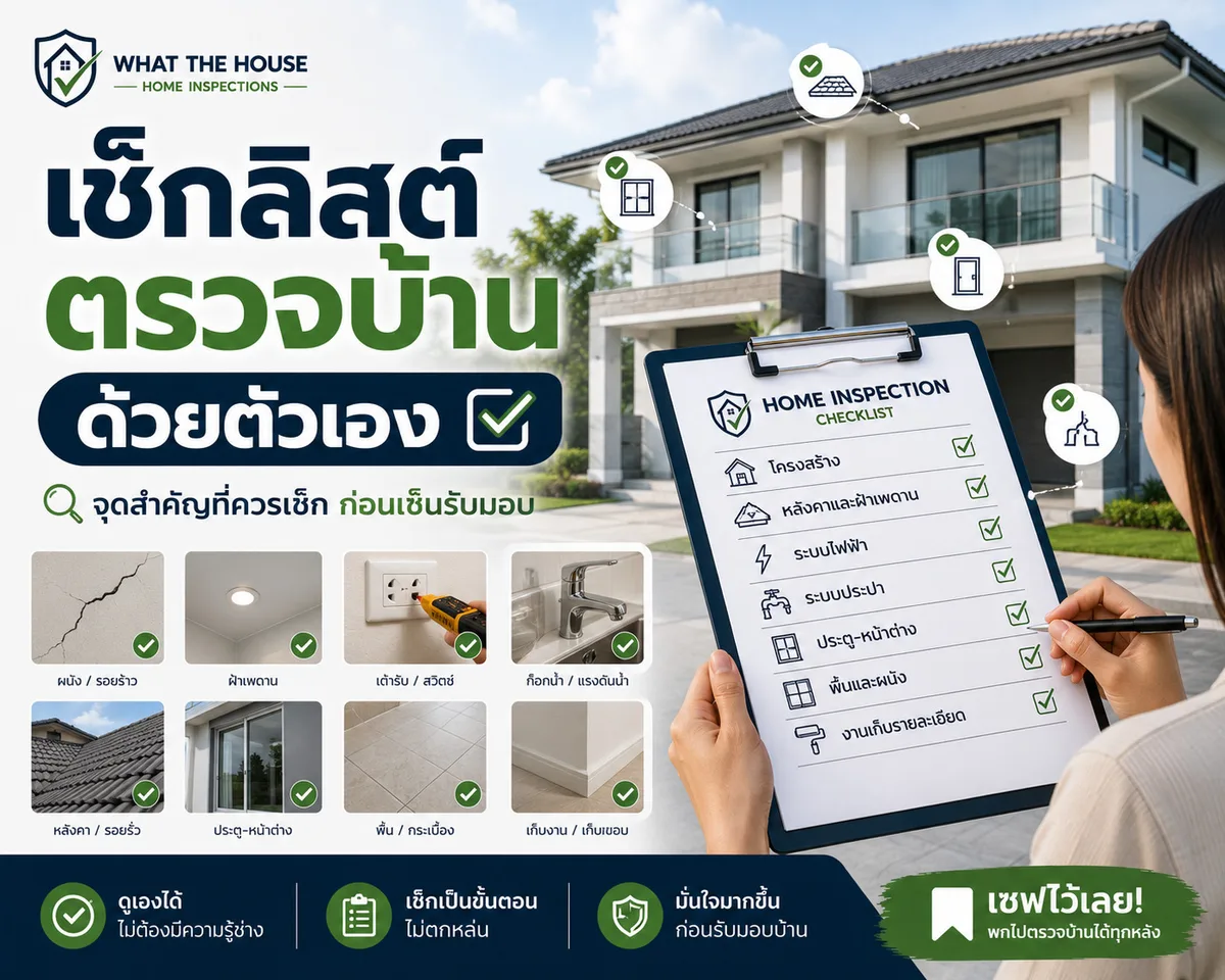 เช็คลิสต์ตรวจบ้านด้วยตัวเอง 15 จุด ก่อนเรียกผู้เชี่ยวชาญ