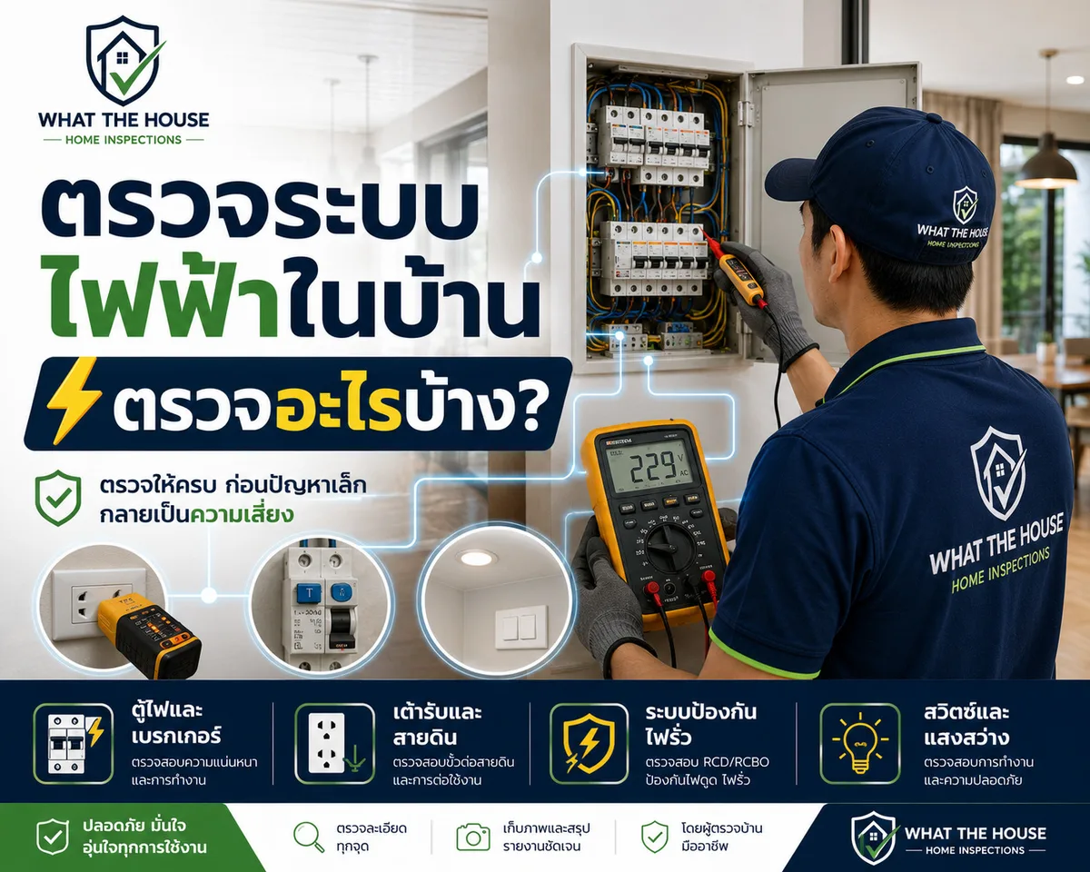 ระบบไฟฟ้าในบ้าน ตรวจอะไรบ้างเพื่อความปลอดภัย