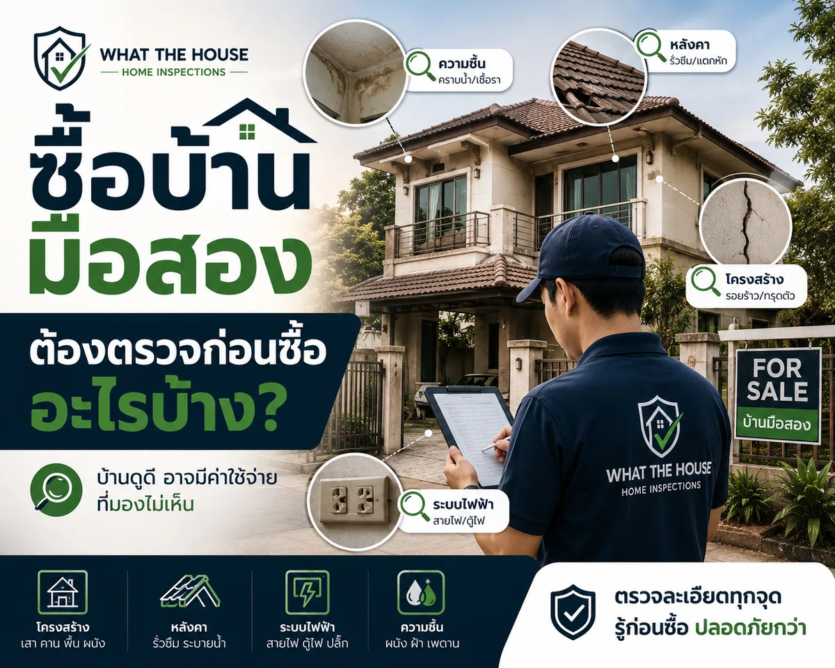 ตรวจบ้านมือสองก่อนซื้อ ต้องดูอะไรเป็นพิเศษ