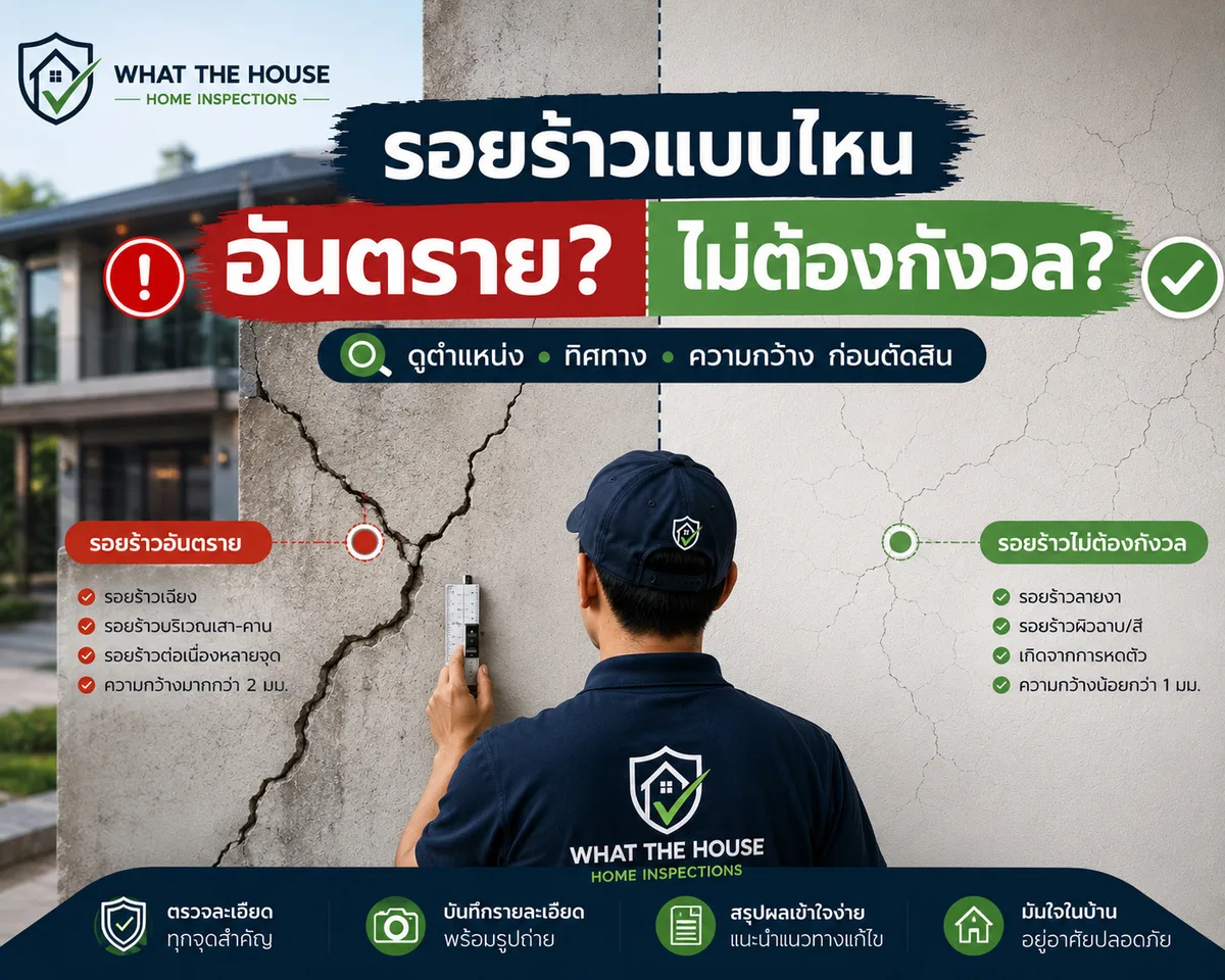 รอยร้าวแบบไหนอันตราย แบบไหนไม่ต้องห่วง